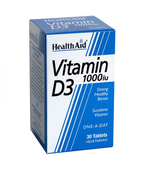 HEALTH AID VITAMIN D3 1000IU 30 VETABS