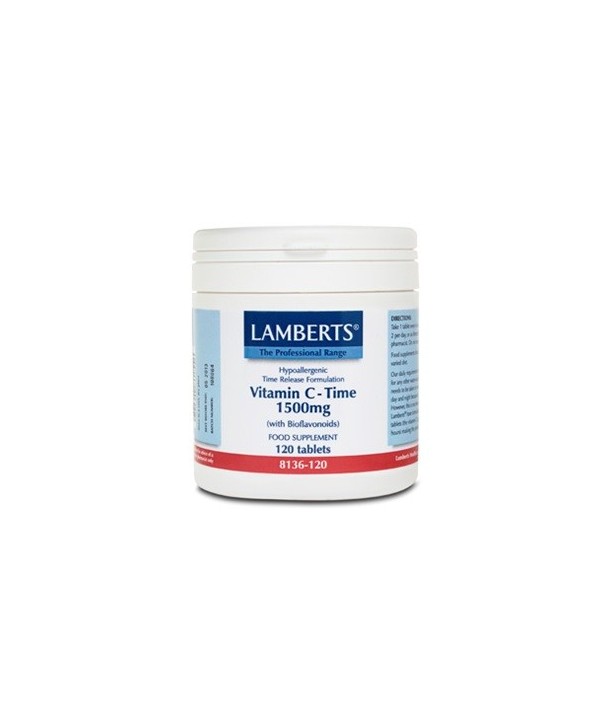 LAMBERTS VITAMIN C T/R 1500mg WITH BIOFLAVONOIDS 120 TABS