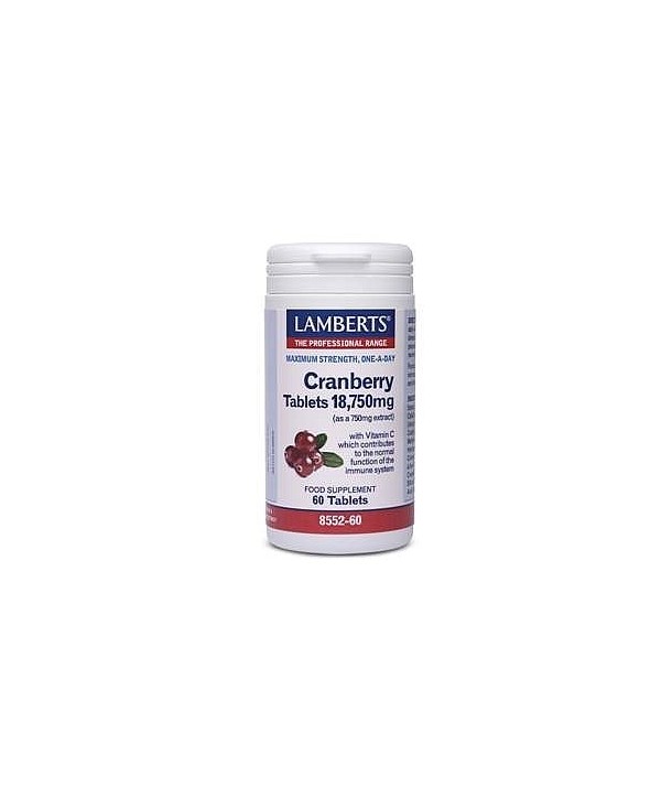 LAMBERTS CRANBERRY 18.750mg (as a 750mg extract) 60 TABS