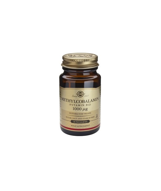 SOLGAR VITAMIN B12 METHYLCOBALAMIN 1000μg 30NUGGETS