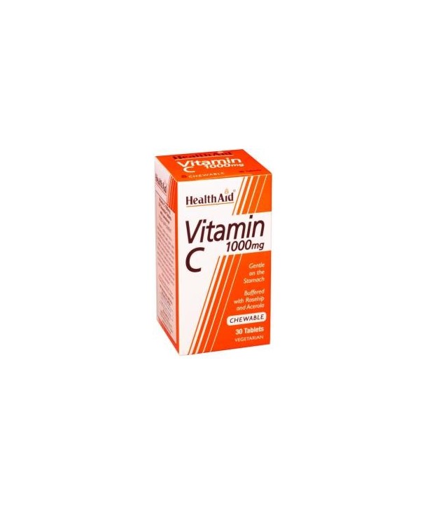 HEALTH AID VITAMIN C 1000mg 30 CHEWABLE TABS