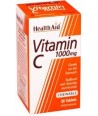 HEALTH AID VITAMIN C 1000mg 30 CHEWABLE TABS