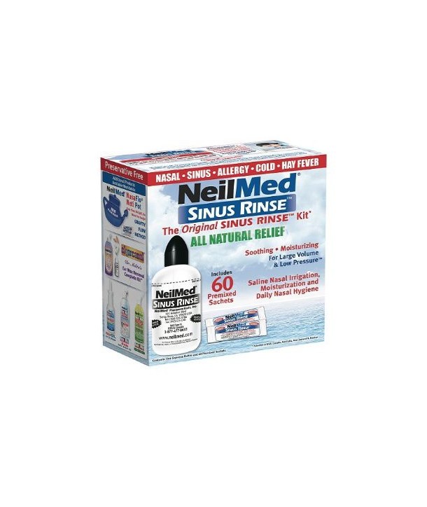 NEILMED SINUS RINSE KIT & 60 PREMIXED SACHETS