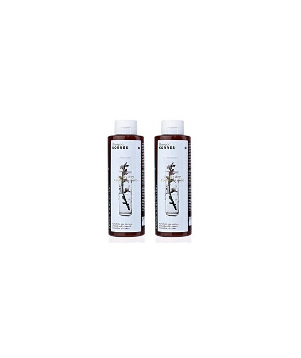 KORRES SHAMPOO ALMOND & LINSEED DRY HAIR 250ml 1+1 FREE