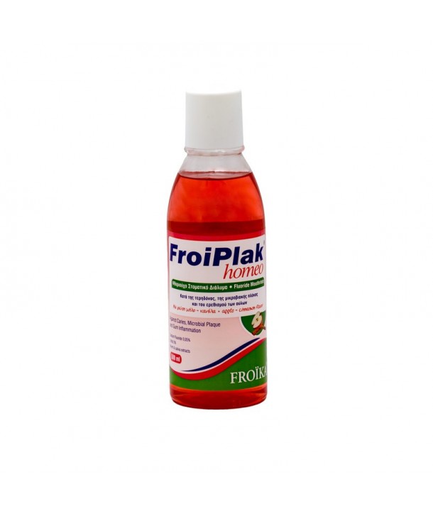 FROIKA FROIPLAK HOMEO ΣΤΟΜΑΤΙΚΟ ΔΙΑΛΥΜΑ ΜΕ ΜΗΛΟ-ΚΑΝΕΛΑ 250ml