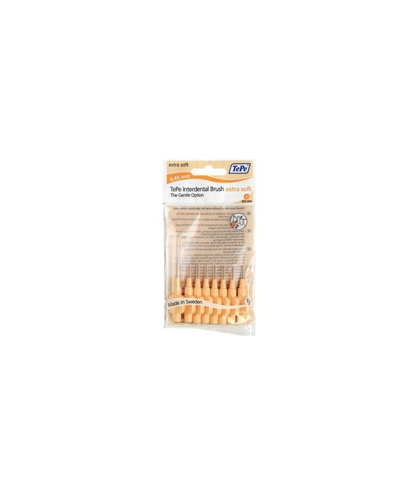 TEPE INTERDENTAL BRUSH EXTRA SOFT ORANGE SIZE 1 (0.45)