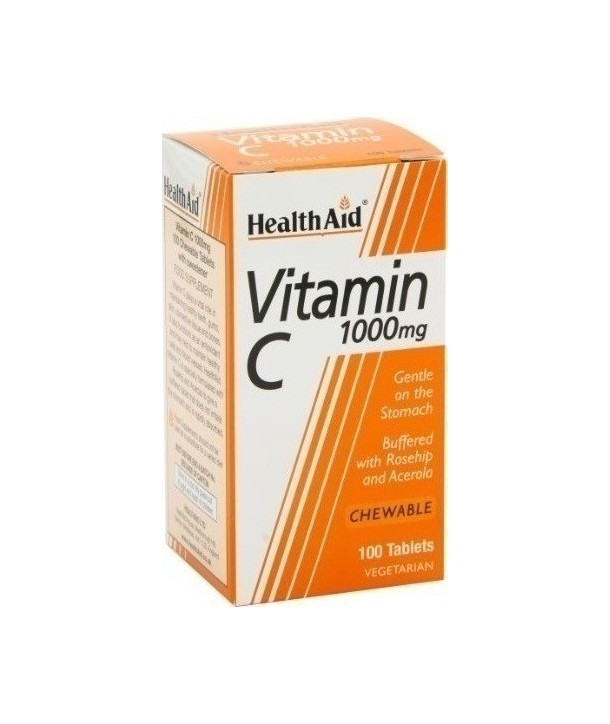 HEALTH AID VITAMIN C 1000mg 100 CHEWABLE VETABS