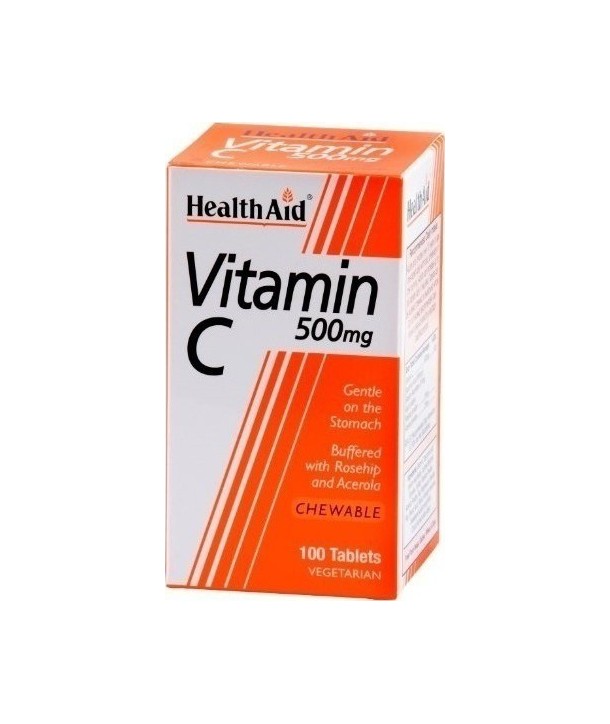 HEALTH AID VITAMIN C 500mg 100 CHEWABLE VETABS