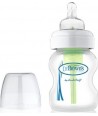DR BROWN'S NATURAL FLOW OPTIONS PLASTIC BOTTLE WITH WIDE NECK TEAT SILICONE 0m+ 150ml150ml