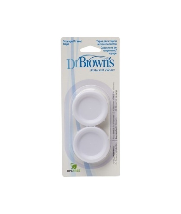 DR BROWN'S TRAVEL LID FOR BOTTLES WITH WIDE NECK 2pcs