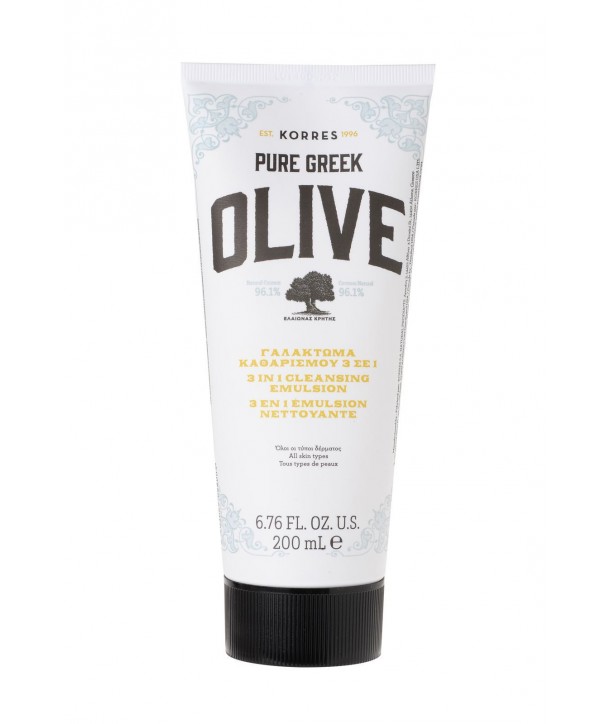 KORRES PURE GREEK OLIVE 3 IN 1 CLEANSING EMULSION 200ml