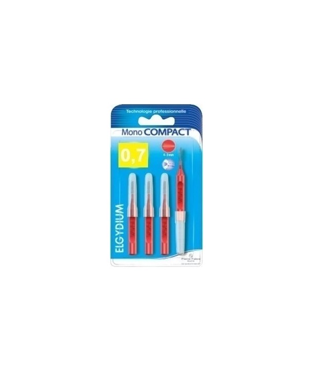 ELGYDIUM MONOCOMPACT RED 0,7 ΜΕΣΟΔΟΝΤΙΑ ΒΟΥΡΤΣΑΚΙΑ 4 ΤΕΜ