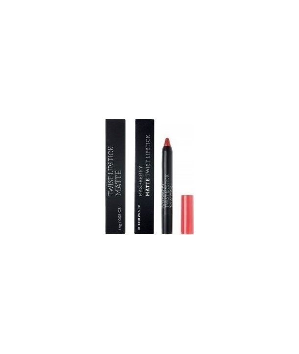 KORRES RASPBERRY MATTE TWIST LIPSTICK IMPOSING RED 1.5gr