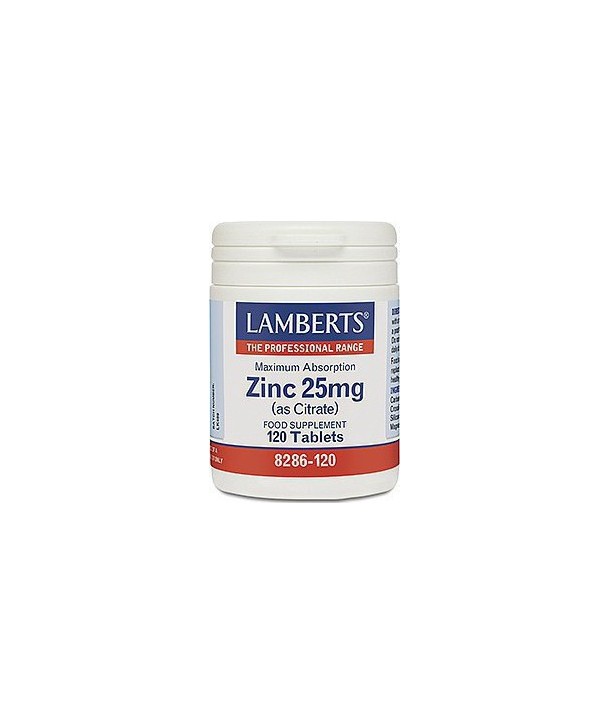 LAMBERTS ZINC 25mg (CITRATE) 120 TABS