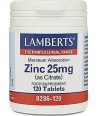 LAMBERTS ZINC 25mg (CITRATE) 120 TABS