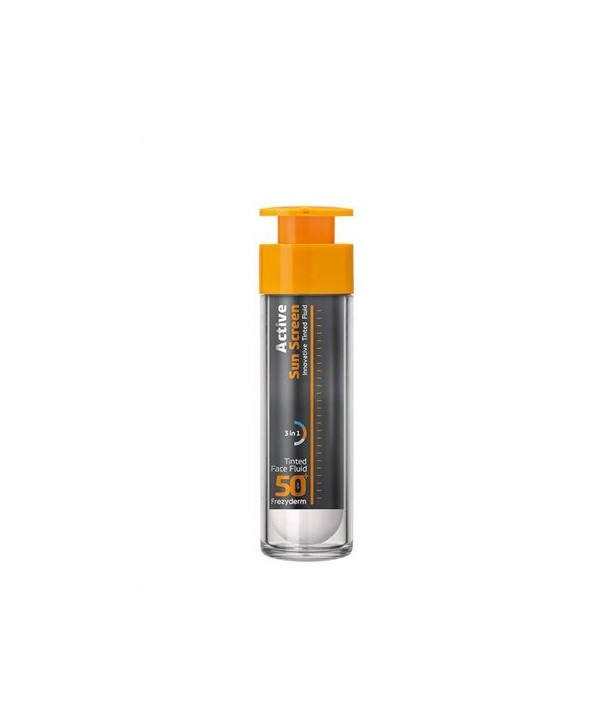 FREZYDERM ACTIVE SUN SCREEN TOINTED FACE FLUID SPF50+ 50ml