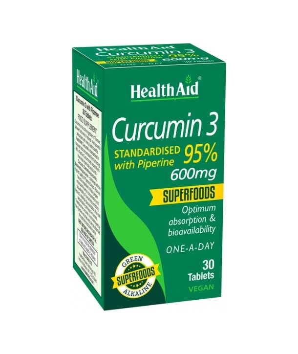 HEALTH AID CURCUMIN 3 600mg 30Tabs