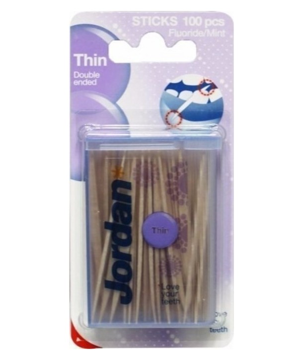 ABC KINITRON JORDAN STICKS DOUBLE-ENEDE THIN, FLUOR/MINT 100PCS