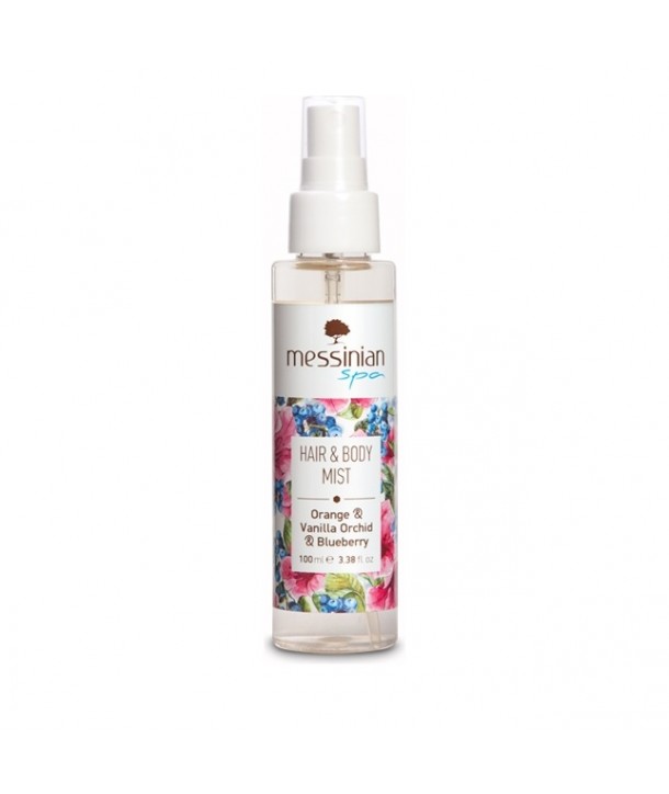 MESSINIAN SPA HAIR & BODY MIST ORANGE VANILLA ORCHID BLUEBERRY 100ml