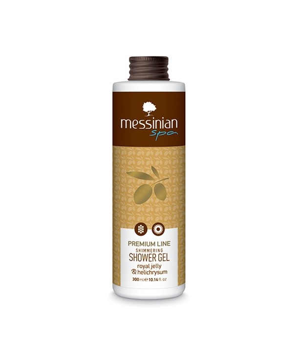 MESSINIAN SPA PREMIUM LINE SHIMMERING ΑΦΡΟΛΟΥΤΡΟ ΒΑΣΙΛΙΚΟΣ ΠΟΛΤΟΣ ΕΛΙΧΡΥΣΟΣ 300ml