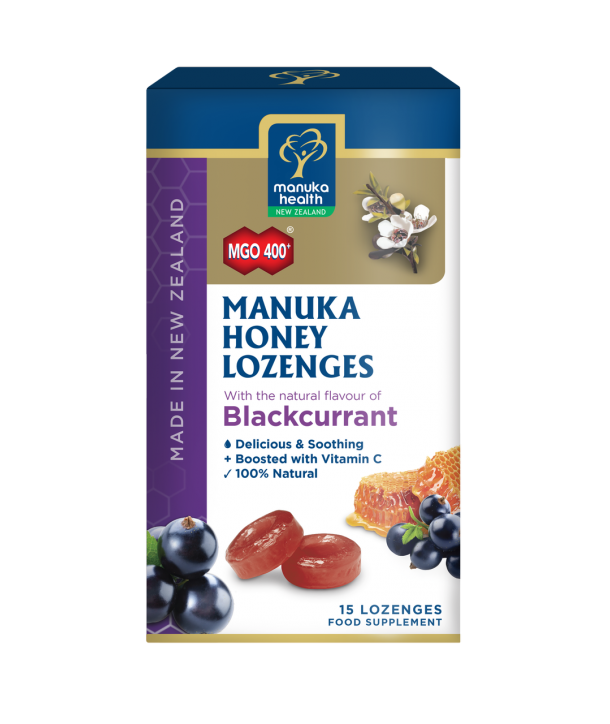 AM HEALTH MANUKA HEALTH SUCKLES WITH MANUKA HONEY & BLACKCURRANT 65GR