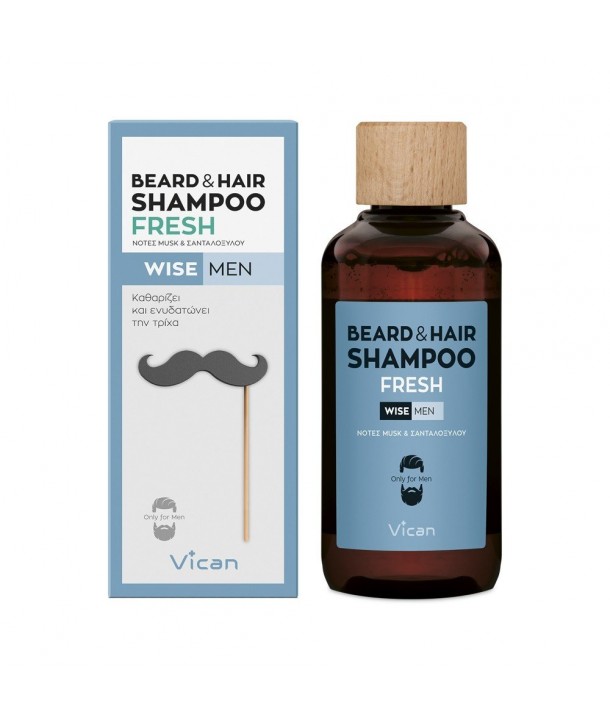VICAN WISE MEN - BEARD & HAIR SHAMPOO FRESH 200ML