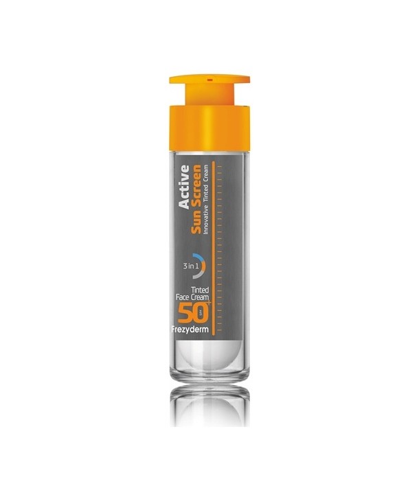FREZYDERM ACTIVE SUN SCREEN TINTED FACE CREAM SPF50+ 50ml