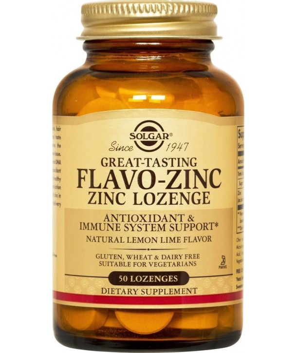 SOLGAR FLAVO ZINC 23mg 50 LOZENGES