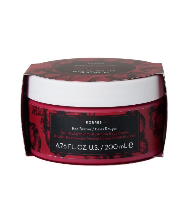 KORRES RED BERRIES DUAL HYALURONIC MULTI ACTION BODY SOUFFLE 200ml