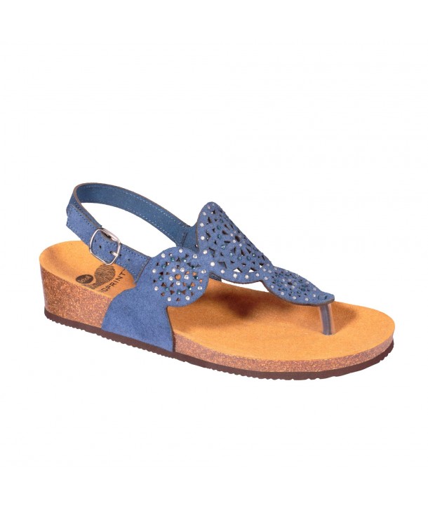 SCHOLL ABELINE SANDAL BLUE BIOPRINT
