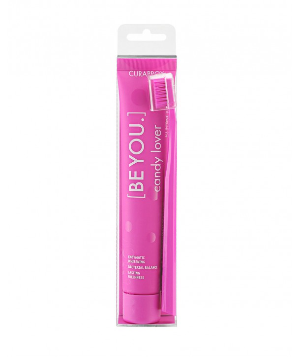 CURAPROX PROMO BE YOU CANDY LOVER TOOTHPASTE 90ml & TOOTHBRUSH 5460 PINK