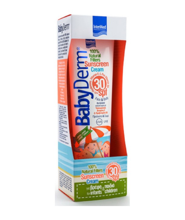 INTERMED BABYDERM SUNSCREEN CREAM FACE & BODY SPF30 300ml