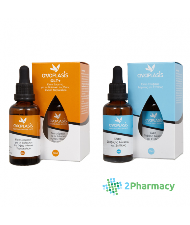 ANAPLASIS CLT ΕΛΑΙΟ ΚΑΤΑ ΦΛΟΙΟΥ ΠΟΡΤΟΚΑΛΙΟΥ 50ml & ΕΛΑΙΟ ΣΥΣΦΙΞΗΣ ΣΩΜΑΤΟΣ ΣΤΗΘΟΥΣ 50ml