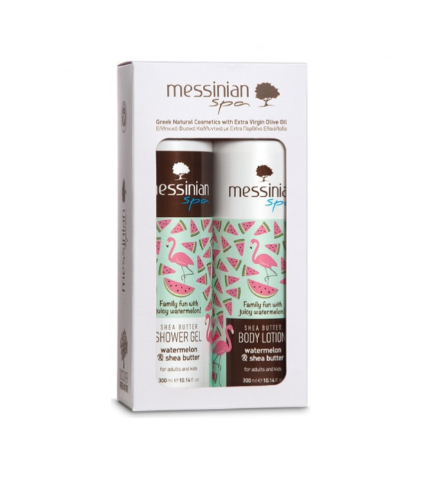 MESSINIAN SPA SET WATERMELON SHEA BUTTER ΑΦΡΟΛΟΥΤΡΟ 300ml & ΓΑΛΑΚΤΩΜΑ ΣΩΜΑΤΟΣ 300ml