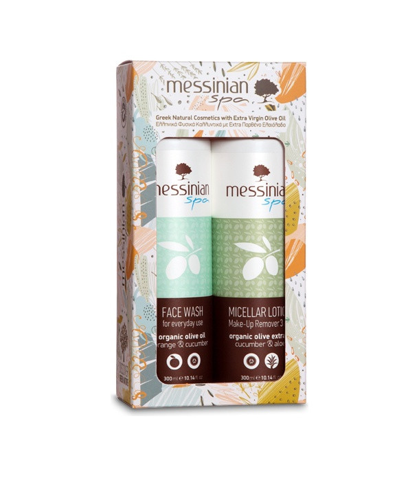 MESSINIAN SPA SET FACE WASH 300ml & MICELLAR LOTION MAKE UP REMOVER 300ml
