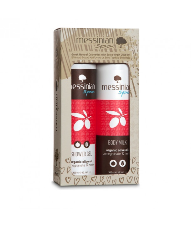 MESSINIAN SPA POMEGRANATE & HONEY SHOWERGEL 300ml & BODY MILK 300ml