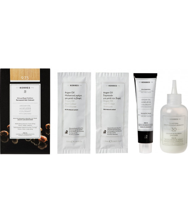KORRES ARGAN OIL AGELESS COLORANT ΜΟΝΙΜΗ ΒΑΦΗ ΜΑΛΛΙΩΝ 9.73 ΧΡΥΣΟ ΚΑΣΤΑΝΟ 50ml