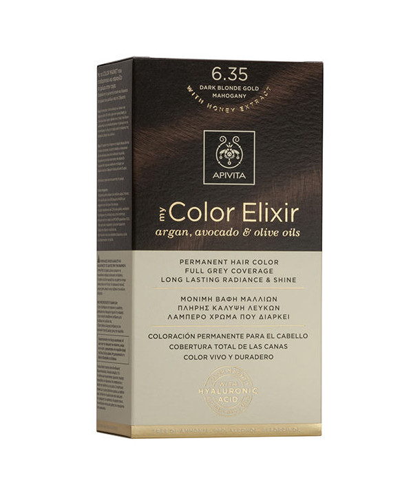 APIVITA MY COLOR ELIXIR 6.35 DARK BLONDE GOLD MAHOGANY 50ml