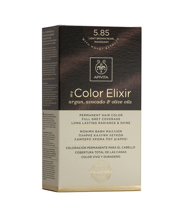 APIVITA MY COLOR ELIXIR 5.85 LIGHT BROWN PEARL MAHOGANY 50ml