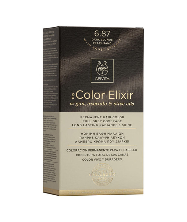 APIVITA MY COLOR ELIXIR 6.87 DARK BLONDE PEARL SAND 50ml
