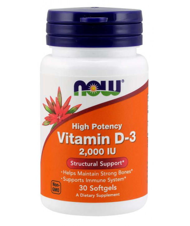NOW FOODS VITAMIN D3 2000IU 30 SOFTGELS