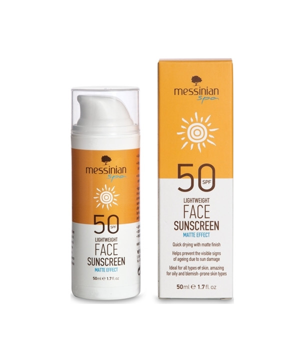 MESSINIAN SPA LIGHTWEIGHT SUNSCREEN MATTE SPF50 50ml