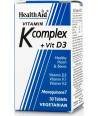 HEALTH AID VITAMIN K COMPLEX + VIT D3 30 TABS