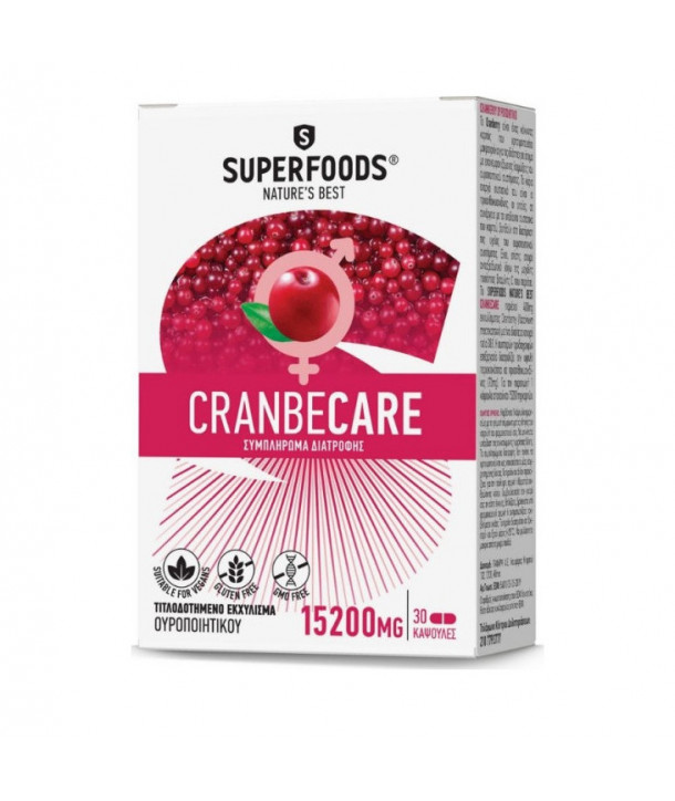 SUPERFOODS CRANBECARE 15200mg 30 CAPS