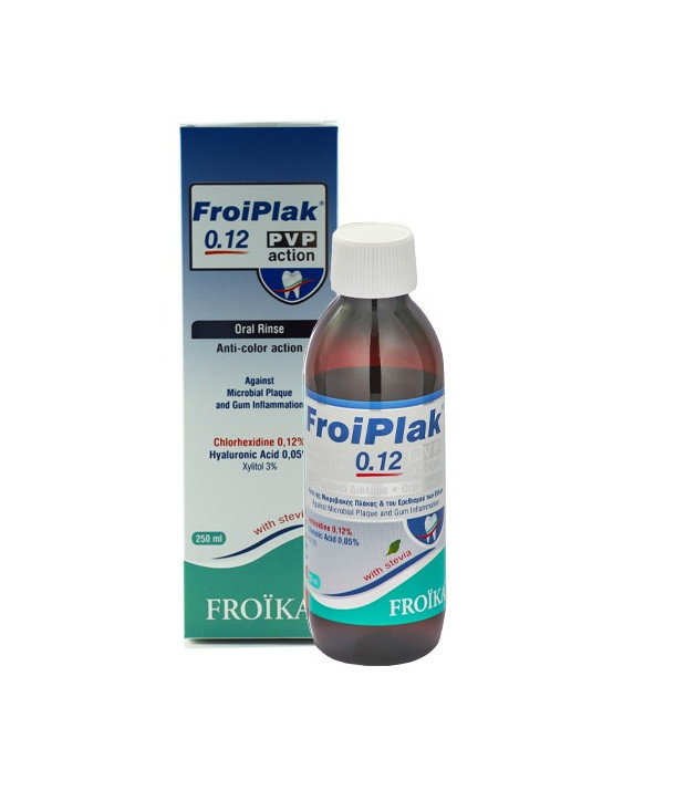 FROIKA FROIPLAK 0.12% PVP ACTION MOUTHWASH 250ml