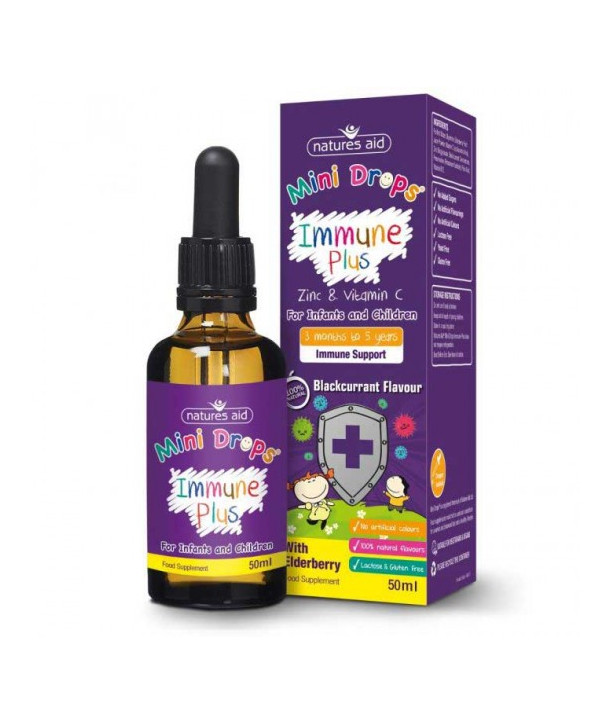 NATURES AID IMMUNE PLUS MINI DROPS 50ml