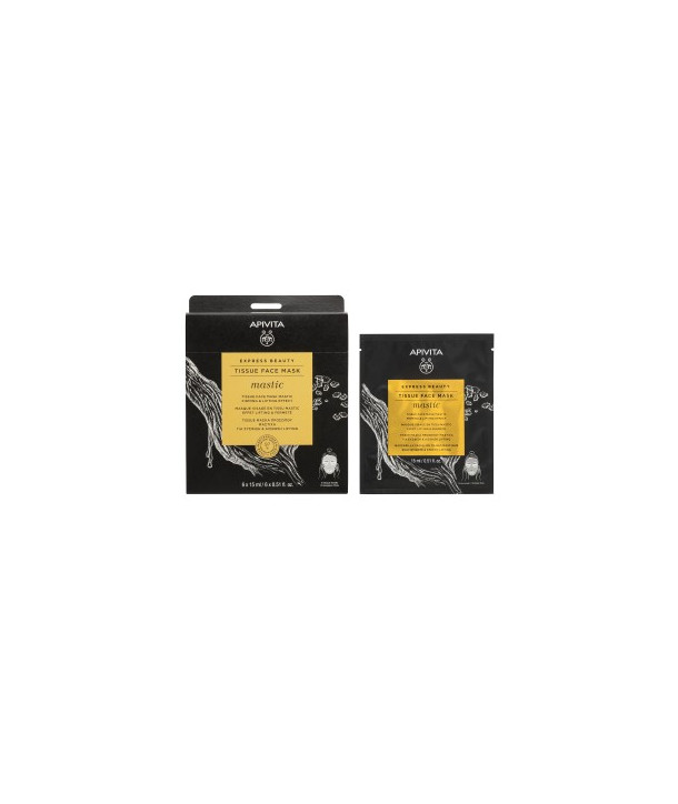 APIVITA EXPRESS BEAUTY FACE MASK TISSUE ΜΑΣΚΑ ΠΡΟΣΩΠΟΥ ΜΑΣΤΙΧΑ ΓΙΑ ΣΥΣΦΙΞΗ 20ml