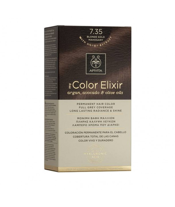 APIVITA MY COLOR ELIXIR 7.35 BLONDE GOLD MAHOKANY
