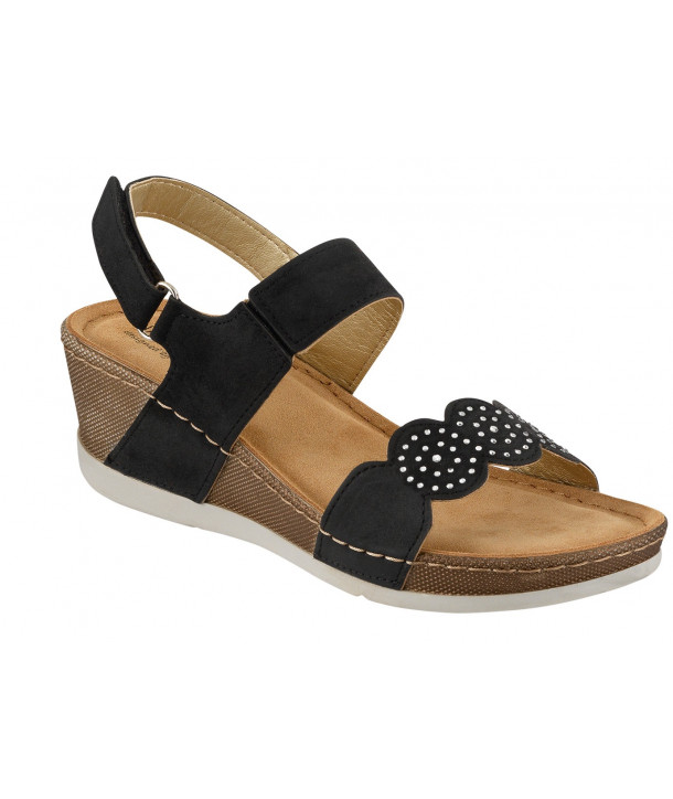 APOLLON NATURELLE 2054 BLACK SANDALS
