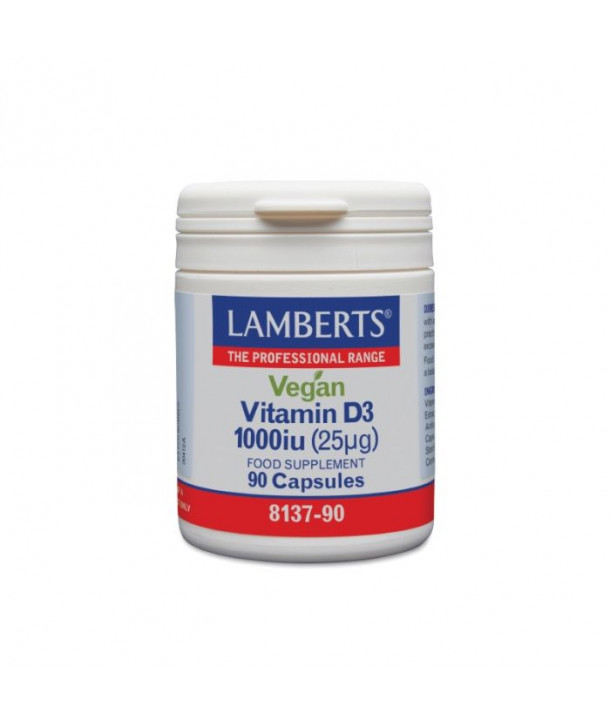 LAMBERTS VEGAN VITAMIN D3 1000IU 25mg 90 CAPS